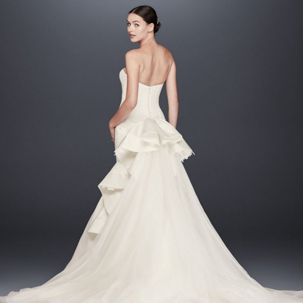 Truly Zac Posen Satin Fit & Flare Wedding Dress